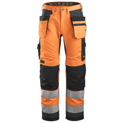 Snickers 6230 High Visibility Trousers Holster Pockets+ Class 2 Snickers 6230 High Visibility Trousers Holster Pockets+ Class 2